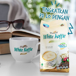 CEK BPOM Minuman serbuk kopi, gula, dan krimer (White Koffie Original) Cap Luwak