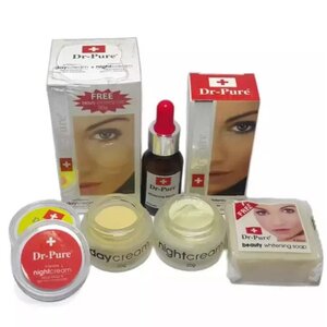 CEK BPOM Series (DR-PURE Whitening Day Cream, DR PURE Moisten - Skin Cream Night Cream dan DR PURE Beauty Brightening Soap - Rice Milk)