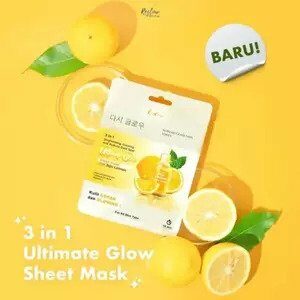CEK BPOM 3 in 1 Ultimate Glow Sheet Mask With Jeju Lemon