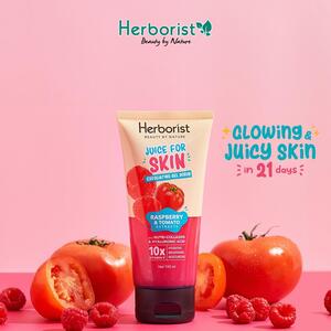 CEK BPOM Juice For Skin Exfoliating Gel Scrub Raspberry & Tomato Extracts
