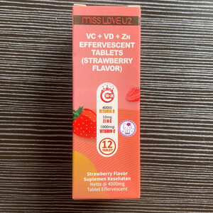 Miss Love U2 Vc+vd+zn Effervescent Tablets (Strawberry Flavor)