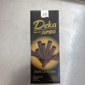 Cek Bpom Wafer Roll Rasa Cokelat Hitam (Dark Chocolate Wafer Roll) Deka